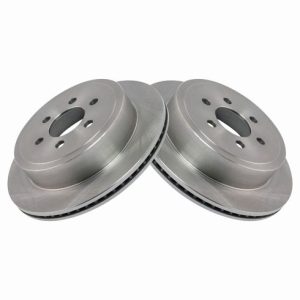 2003 Dodge Durango Rear Driver & Passenger Side 2 Piece Brake Rotor Set TRQ BRA77356