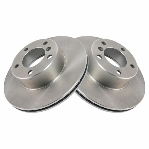 BMW 525i 528i Front Driver & Passenger Side 2 Piece Brake Rotor Set TRQ BRA77651