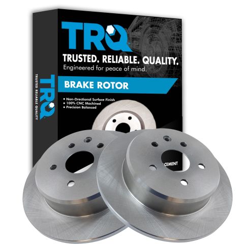 Lexus GS300 GS400 GS430 IS300 SC430 Rear Driver & Passenger Side 2 Piece Brake Rotor Set TRQ BRA77846