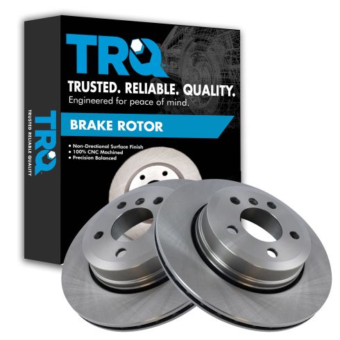 2004-10 BMW X3 Rear Driver & Passenger Side 2 Piece Brake Rotor Set TRQ BRA77900