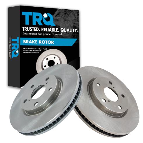 Lexus GS300 IS250 Front Driver & Passenger Side 2 Piece Brake Rotor Set TRQ BRA78005
