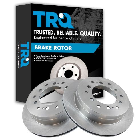 Toyota Lexus Rear Driver & Passenger Side 2 Piece Brake Rotor Set TRQ BRA78111