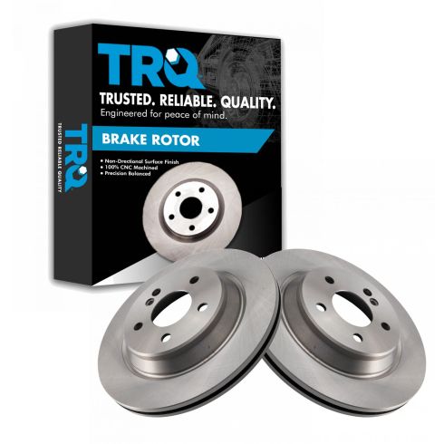 Mercedes Benz CL500 S430 S500 Rear Driver & Passenger Side 2 Piece Brake Rotor Set TRQ BRA78205