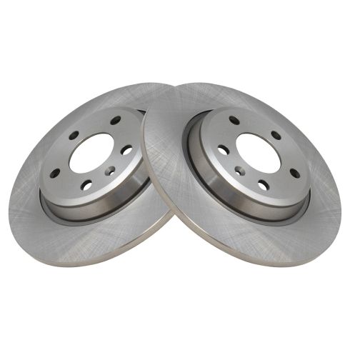 Audi Rear Driver & Passenger Side 2 Piece Brake Rotor Set TRQ BRA78236