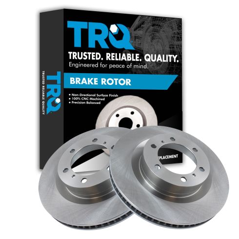 Toyota 4Runner Lexus GX460 Front Driver & Passenger Side 2 Piece Brake Rotor Set TRQ BRA78286