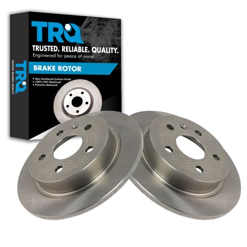 Chevrolet Buick Rear Driver & Passenger Side 2 Piece Brake Rotor Set TRQ BRA14120
