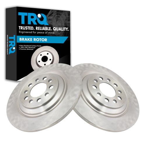2014-23 Jeep Cherokee Rear Driver & Passenger Side with 320mm Diameter Rotors 2 Piece Brake Rotor Set TRQ BRA14156