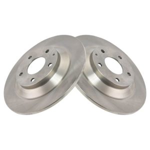 Mazda CX-30 CX-5 MX-30 EV Rear Driver & Passenger Side 2 Piece Brake Rotor Set TRQ BRA14163