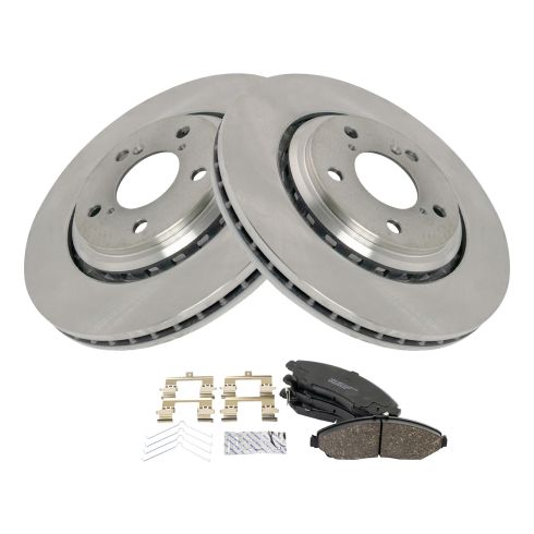 Honda Pilot Ridgeline Acura MDX Front Ceramic Brake Pad & Rotor Kit TRQ BKA14341