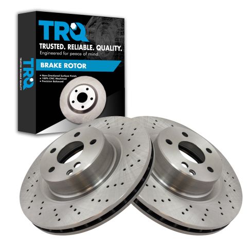 Mercedes Benz CL500 S430 S500 Front Driver & Passenger Side 2 Piece Brake Rotor Set TRQ BRA71017