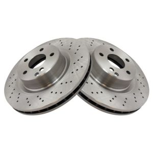 Mercedes Benz CL500 S430 S500 Front & Rear Ceramic Brake Pad & Rotor Kit with Pad Wear Sensor TRQ BKA19942