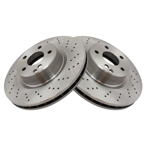 Mercedes Benz CL500 S430 S500 Front Semi-Metallic Brake Pad & Rotor Kit TRQ BKA14105