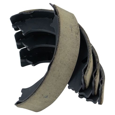 Chevrolet GMC Rear Ceramic Brake Pad & Rotor Kit with Parking Shoes TRQ BKA14371