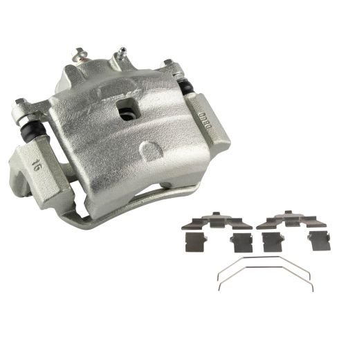 Ford Mazda Lincoln Mercury Front Semi-Metallic Brake Pad & Rotor Kit with Calipers TRQ BKA14438 - Image 4