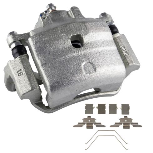 Ford Mazda Lincoln Mercury Front Semi-Metallic Brake Pad & Rotor Kit with Calipers TRQ BKA14438 - Image 5