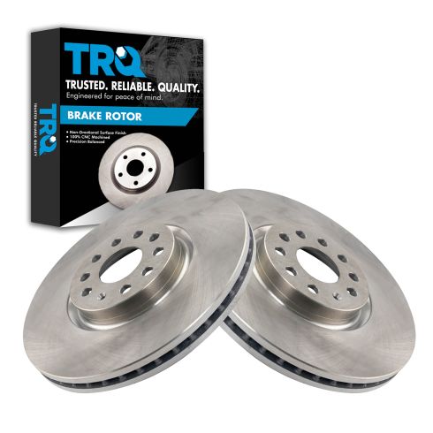 VW Atlas Atlas Cross Sport Front Driver & Passenger Side 2 Piece Brake Rotor Set TRQ BRA72746