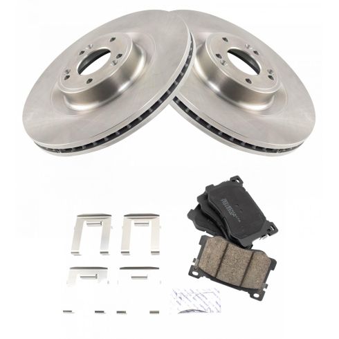 Hyundai Kia Genesis Front Ceramic Brake Pad & Rotor Kit TRQ BKA14278