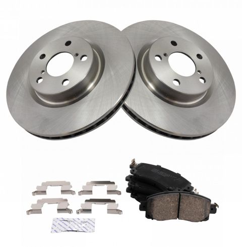 2017-22 Subaru Impreza Front with 277mm Diameter Front Rotors Ceramic Brake Pad & Rotor Kit TRQ BKA14966