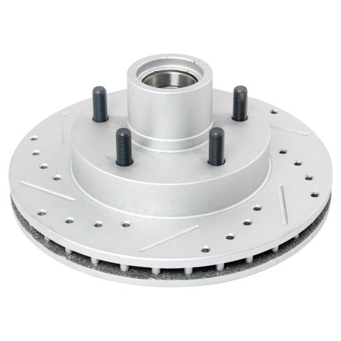 Chevrolet GMC Isuzu Front Semi-Metallic Premium G-Coated Brake Pad & Rotor Kit with Calipers TRQ Performance BKA14938 - Image 6