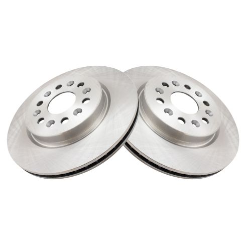 Chevrolet GMC Buick Cadillac Rear Driver & Passenger Side 2 Piece Brake Rotor Set TRQ BRA78668