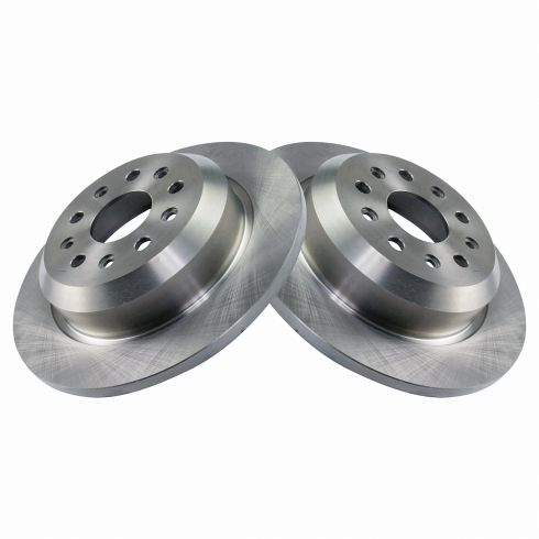 2018-24 Jeep Wrangler Rear Driver & Passenger Side with 342mm Diameter Rear Rotors with Solid Rear Rotors 2 Piece Brake Rotor Set TRQ BRA78810