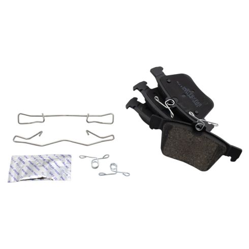 VW Jetta Tiguan Audi TT Quattro Rear Ceramic Brake Pad & Rotor Kit TRQ BKA65573