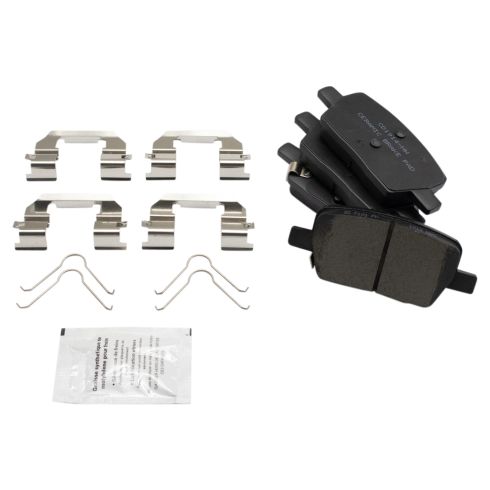 Buick Enclave Cadillac XT5 XT6 Front & Rear Ceramic Brake Pad & Rotor Kit TRQ BKA14561