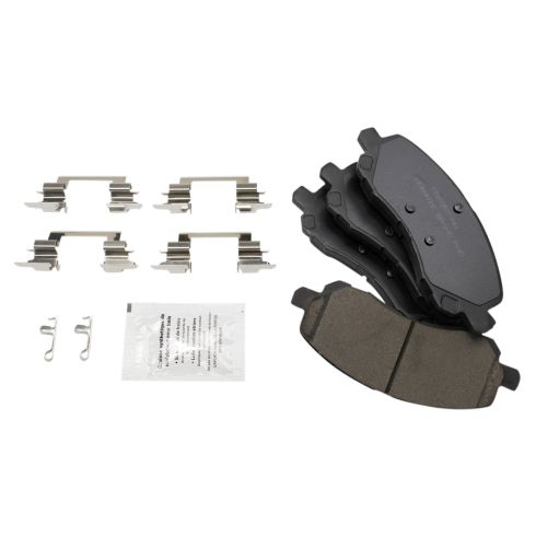 2017 Jeep Compass Patriot Front Ceramic Brake Pad & Rotor Kit TRQ BKA14596