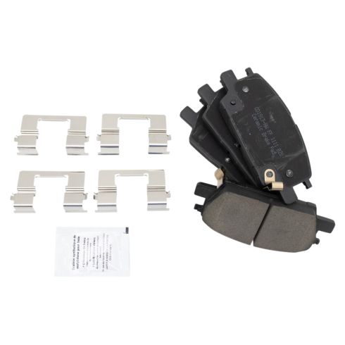 2016-19 Chevrolet Malibu Front & Rear with Manual Parking Brake Ceramic Brake Pad & Rotor Kit TRQ BKA14604