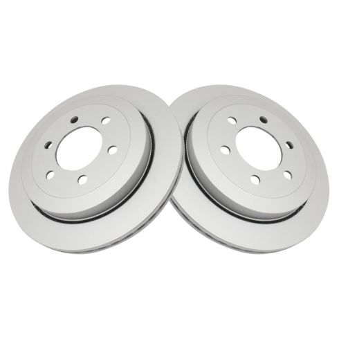 2007-17 Ford Expedition Lincoln Navigator Rear Driver & Passenger Side 2 Piece Premium G-Coated Brake Rotor Set TRQ BRA79401