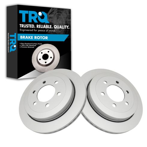 2007-17 Ford Expedition Lincoln Navigator Rear Driver & Passenger Side 2 Piece Premium G-Coated Brake Rotor Set TRQ BRA79401