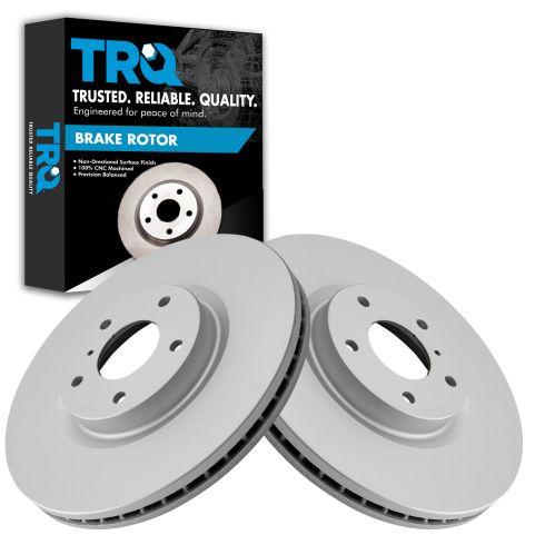 Nissan Infiniti Front Driver & Passenger Side 2 Piece Premium G-Coated Brake Rotor Set TRQ BRA79575