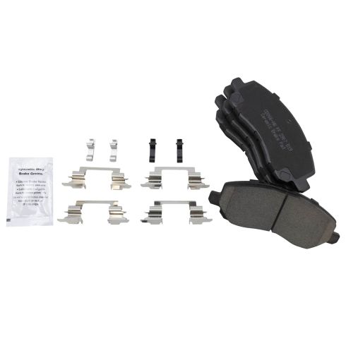 Jeep Dodge Chrysler Mitsubishi Front Ceramic Premium G-Coated Brake Pad & Rotor Kit TRQ BKA14768