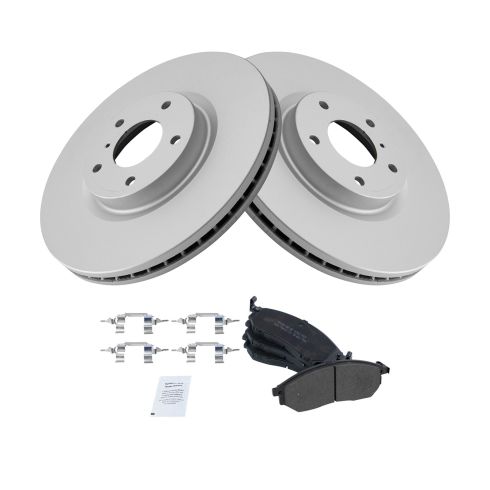 Nissan Infiniti Front Semi-Metallic Premium G-Coated Brake Pad & Rotor Kit TRQ BKA14779