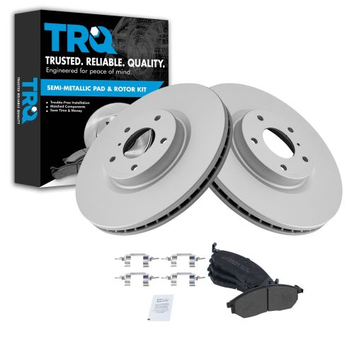 Nissan Infiniti Front Semi-Metallic Premium G-Coated Brake Pad & Rotor Kit TRQ BKA14779