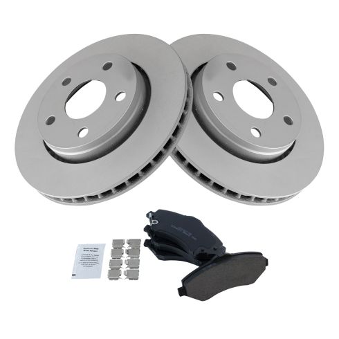 Jeep Wrangler Wrangler JK Front Ceramic Premium G-Coated Brake Pad & Rotor Kit TRQ BKA14814