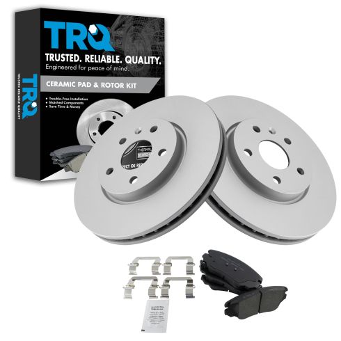 Chevrolet GMC Buick Front Ceramic Premium G-Coated Brake Pad & Rotor Kit TRQ BKA14820