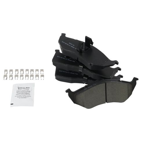 Dodge Chrysler Eagle Front Semi-Metallic Brake Pad & Rotor Kit with Calipers TRQ BKA18371 - Image 5