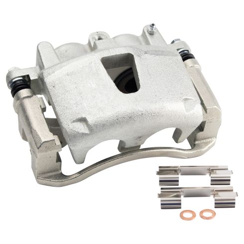 Jeep Commander Grand Cherokee Front Ceramic Brake Pad & Rotor Kit with Calipers TRQ BKA14993