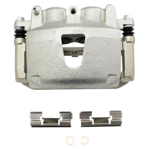 Jeep Commander Grand Cherokee Front Ceramic Brake Pad & Rotor Kit with Calipers TRQ BKA14993