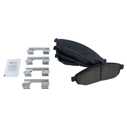 Jeep Commander Grand Cherokee Front Ceramic Brake Pad & Rotor Kit with Calipers TRQ BKA14993