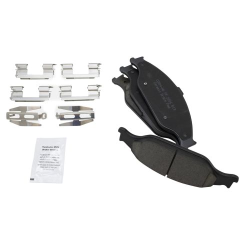 1999-02 Ford Mustang Front Ceramic Brake Pad & Rotor Kit with Calipers TRQ BKA18456 - Image 5