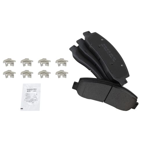 Ford Front Semi-Metallic Brake Pad & Rotor Kit with Calipers TRQ BKA18453 - Image 4