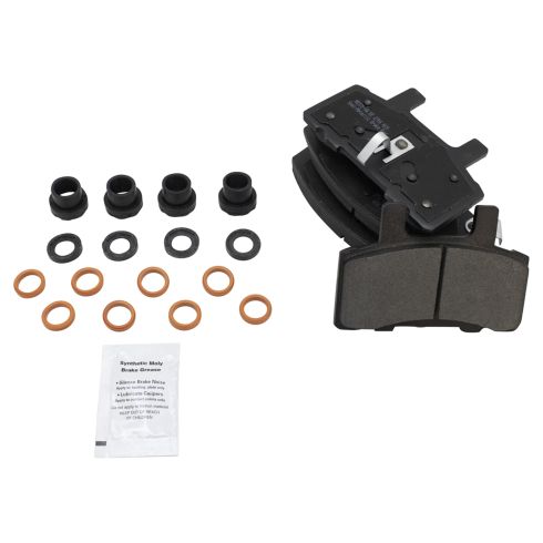 Chevrolet GMC Front Semi-Metallic Brake Pad & Rotor Kit with Calipers TRQ BKA18420 - Image 4
