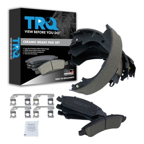 Chevrolet GMC Front & Rear Ceramic Brake Pads TRQ BFA18548