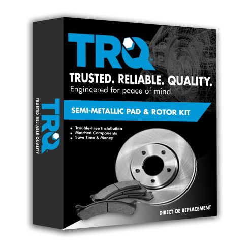 Chevrolet GMC Buick Saturn Front Semi-Metallic Brake Pad & Rotor Kit TRQ BKA18672
