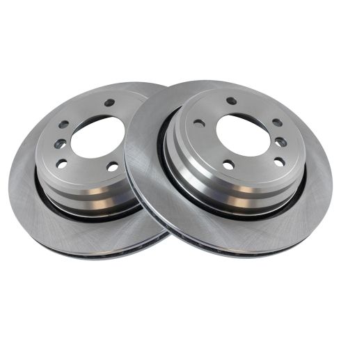 BMW 525i 528i 530i 540i Rear Semi-Metallic Brake Pad & Rotor Kit TRQ BKA18687