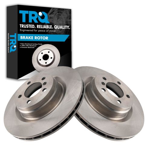 Land Rover Range Rover Front Driver & Passenger Side 2 Piece Brake Rotor Set TRQ BRA72624