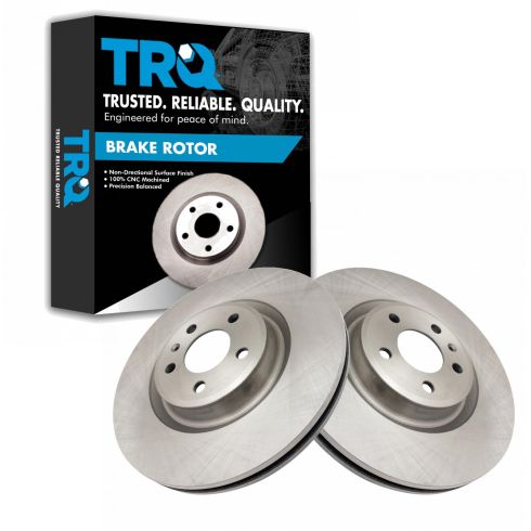 Audi Porsche Front Driver & Passenger Side 2 Piece Brake Rotor Set TRQ BRA72630