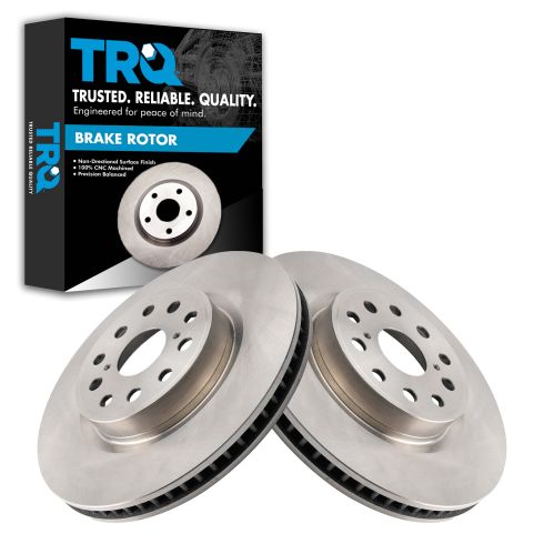 Toyota Mirai Lexus LS460 Front Driver & Passenger Side 2 Piece Brake Rotor Set TRQ BRA72635